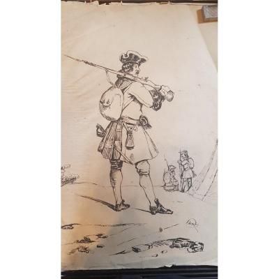 Auguste Jules Robert Encre Militaire