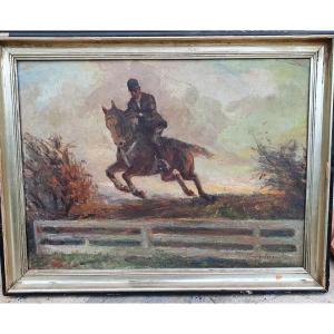 J Van Veegaete Horse Obstacle Course Belgian Painter