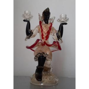 Barovier And Toso Murano Glass Table Torch