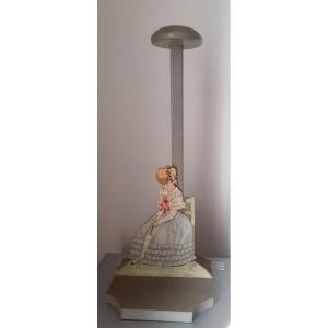 Painted Wooden Hat Rack Signed Job Early 20th Century