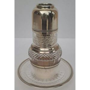 Saint Louis Crystal Night Service Trianon Model And Minerva Silver
