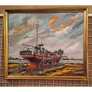 Oil On Marine Canvas, Signed Yan De Siber 