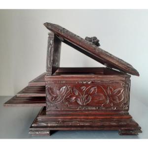 Cigar Humidor Made Of Carved Linden Wood