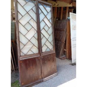 Pair Of Glass Entrance Doors To Pret A Porter Store 1900 In Resineux