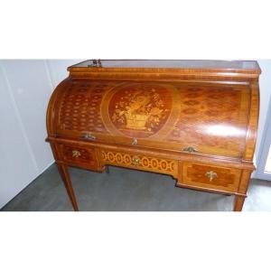 Large Louis XVI Cylinder Desk, Du Faubourg Workshop