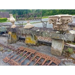 Long Bench In Monolith Stone 19 Eme