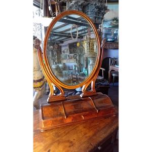 Ravissant Psyché d'Epoque Debut 19 Eme, miroir au mercure