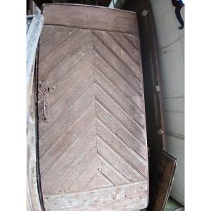 Good 18th Century Herringbone Oak Front Door