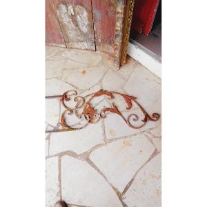 Small Wrought Iron Lantern Or Sign Holder