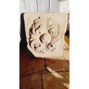 Set Of 4 Identical Carved Stones, 18th Century