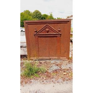 Large Fireplace Plate, 18th Century Cast Iron Hob