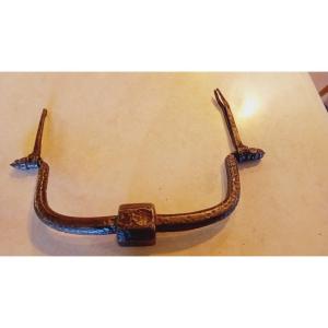 17th Century Wrought Iron Door Pull Handle