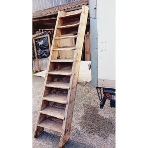Modest 19th-century Miller's Ladder, Softwood Staircase 