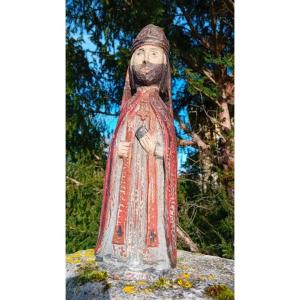 Polychrome Orthodox Statuette, 17th Century