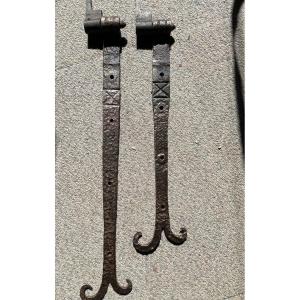 Rare Pair Of 16th Century Hinges