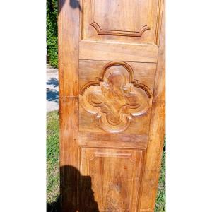 Headboard, Louis XIV-style Door In Walnut, 18th Century, Regency