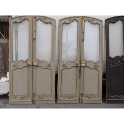 2 Paires De Portes anciennes et porte Louis XV double face