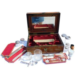 Travel Box For Ladies Toiletries Couture Embroidery Early 19th Century "lemaire" Supplier To The King