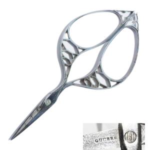 Steel Lace Embroidery Scissors Signed "war" Early 19th Century Sewing Kit