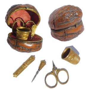 Miniature Sewing Kit For Children Dolls In A Nutshell