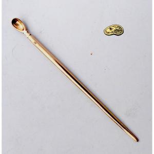 Antique Early 19th-century Ear Pick In Solid 18-karat Gold, Travel Toiletry Kit