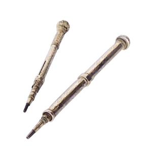 Solid Silver Pencil Lead Holder End Of 19th Century Perpetual Calendar