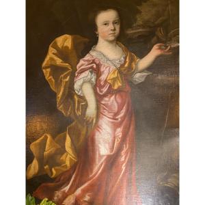 Important Portrait Of A Young Lady Of Quality (circa 1700), Follower Of Pieter Nason 