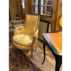 Painted Bergère Chair From The Louis XVI Period (original Patina)