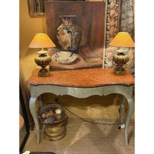 Painted Provençal Console Table From The 18th Century 