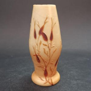 Legras, Multilayer Glass Vase With Seaweed Decor