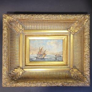 French School 20th Century, Painting Representing A Marine