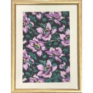 Jean Rouppert, Gouache, Purple Flowers, 24.5 X 15 Cm