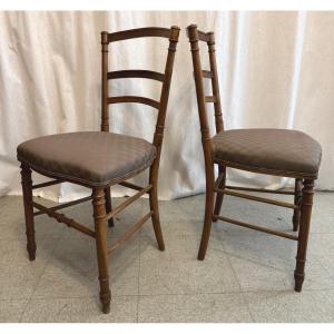 Pair Of Walnut Chairs