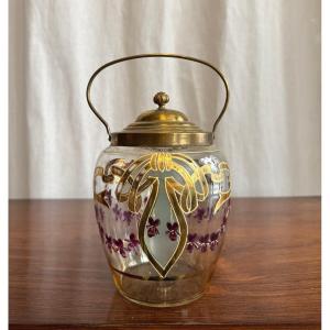 Art Nouveau Enamelled Glass Ice Cube Tray
