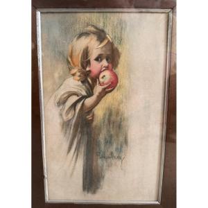 The Girl With The Apple, Ludwig Fahrenkrog