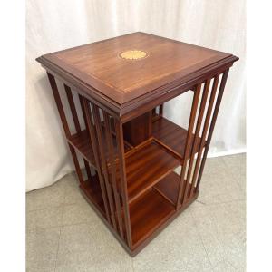 Mahogany Rotating Bookcase