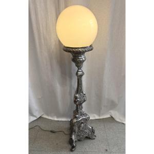 Silver-plated Metal Candle Holder