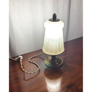 Art Deco Period Brass Night Light
