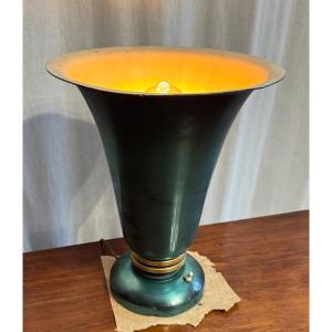 Art Deco Period Green Tulip Lamp