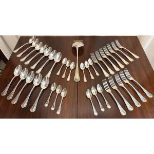 Art Nouveau Vintage Flatware Set By Maison Christophe 