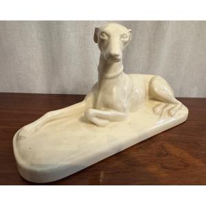 Sarreguemines Earthenware Greyhound