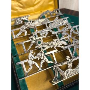 12 Art Deco Period Sports Knife Rests