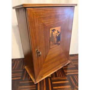 Art Deco Period Marquetry Cabinet