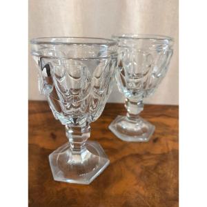 Pair Of 18th Century Baccarat Glasses