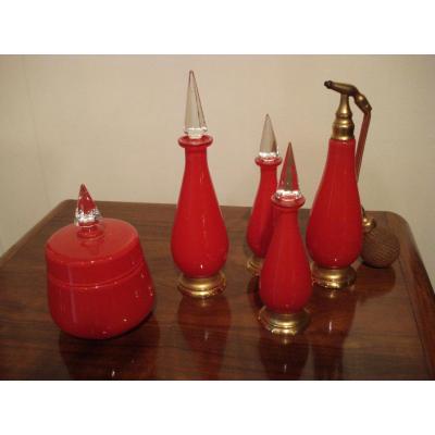 De Toilette Necessary Period Art Deco Opaline