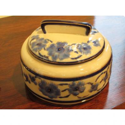 Transmission In Faience Taraudd'époque Signed Art Deco