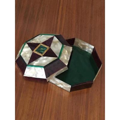Boîte En Nacre Et Bakelite