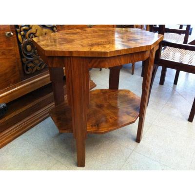 Art Deco Period Pedestal In Walnut