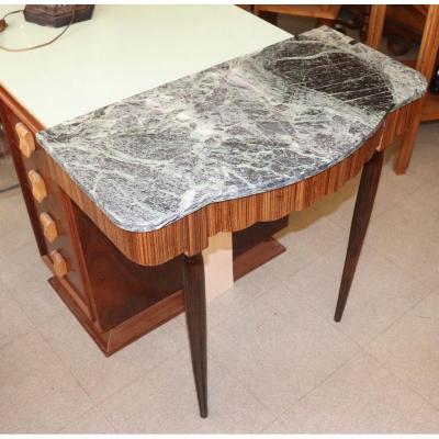 Console In Zebrano Art Deco Period