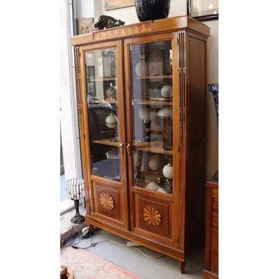 Art Deco Period Solid Walnut Library